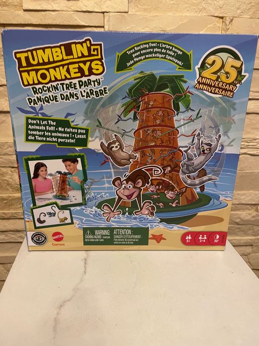 mattel games uratuj małpki przed upadkiem gra zręcznościowa logiczna