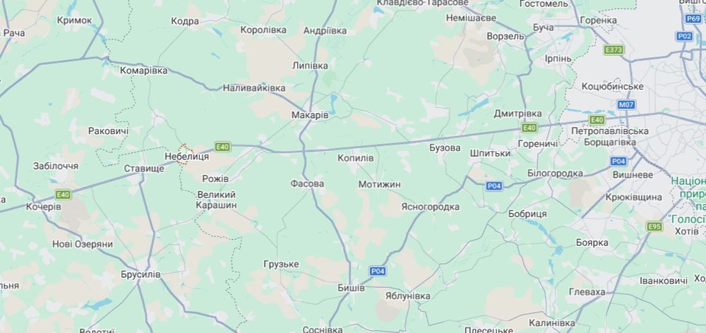 Земельна ділянка по фасадній частині автомагістралі  Київ – Чоп