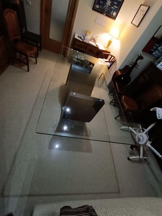 Mesa sala tampo vidro com 2m x 1,06m