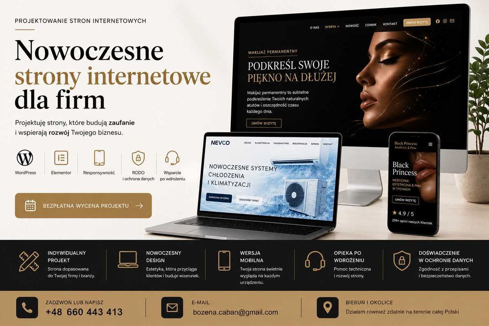 Projektowanie stron internetowych WordPress | Strony dla firm | RODO