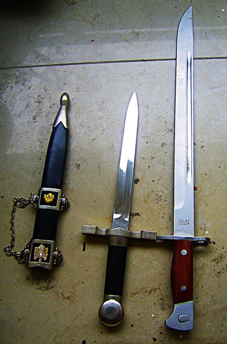 Długi Bagnet Radziecki ZSRR +Kordzik 3 Rzesza Generalski 1942r