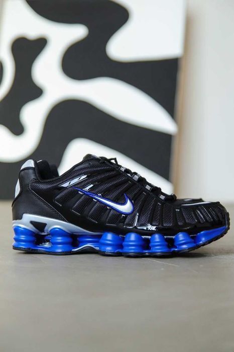 Мужские кроссовки Nike Shox TL Black/Blue. 41-45