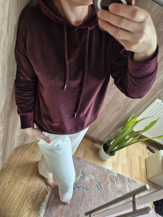Bluza damska welurowa z kapturem George rozm.L