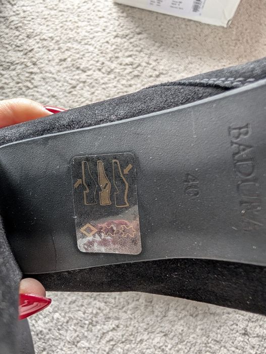 Nowe Botki Badura 40 skórzane