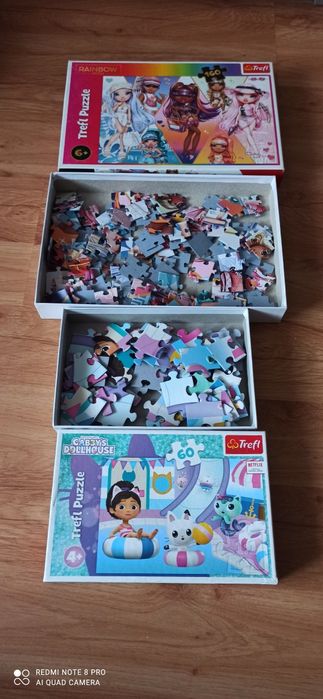 Puzzle Trefl zestaw koci domek Gabi i Rainbow high