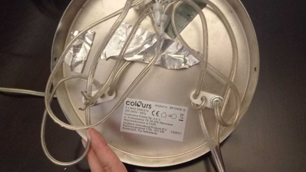 Lampa wisząca srebrne trzy kule