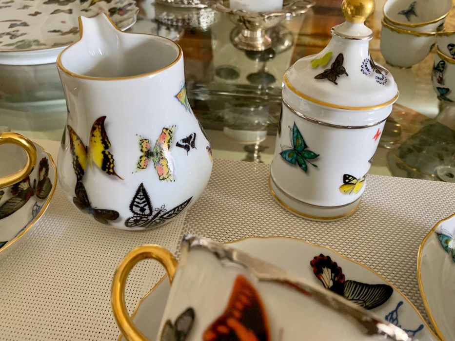 Conjunto de chá Butterfly Vista Alegre