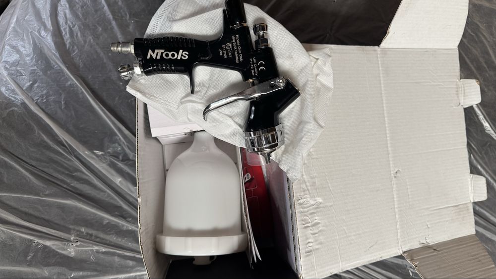 Pistola de Pintura Profissional NTools 1.3mm - Nova em Caixa