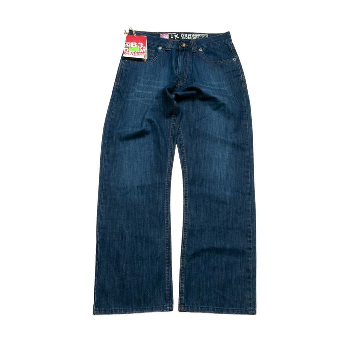 NOWE y2k B3 Denim Division spodnie jeansowe vintage baggy skate 30/30