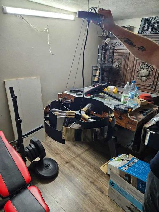 TORI Lampa wisząca czarno-złota