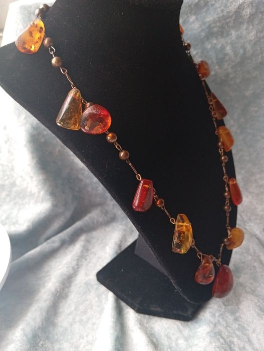 Винтажные колье с Янтарем