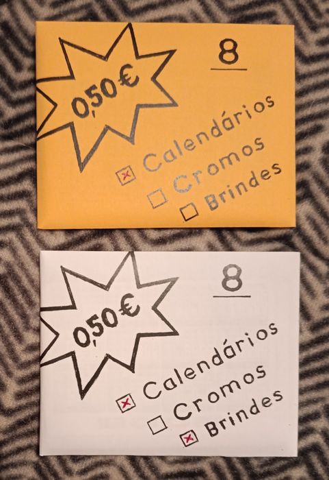 Lote de Saquetas Seladas de CALENDÁRIOS