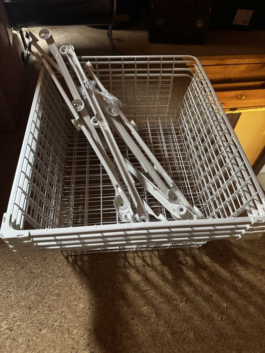 Kosz komplement druciany  biały szafa pac ikea 50x58 cm