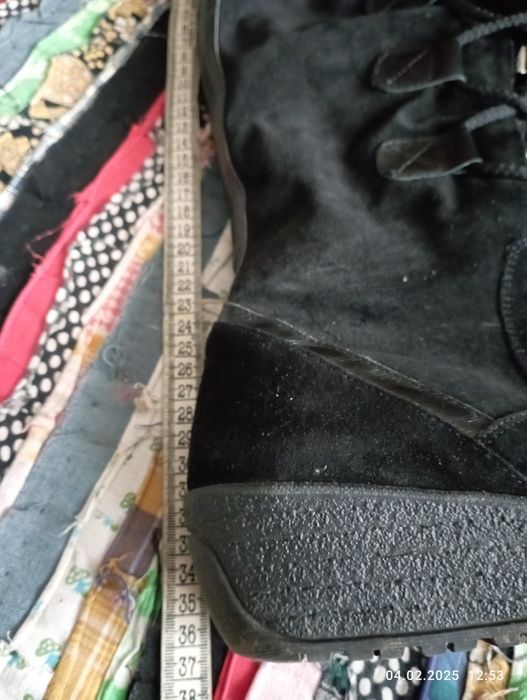 Сапоги замшевые с кожаными вставками