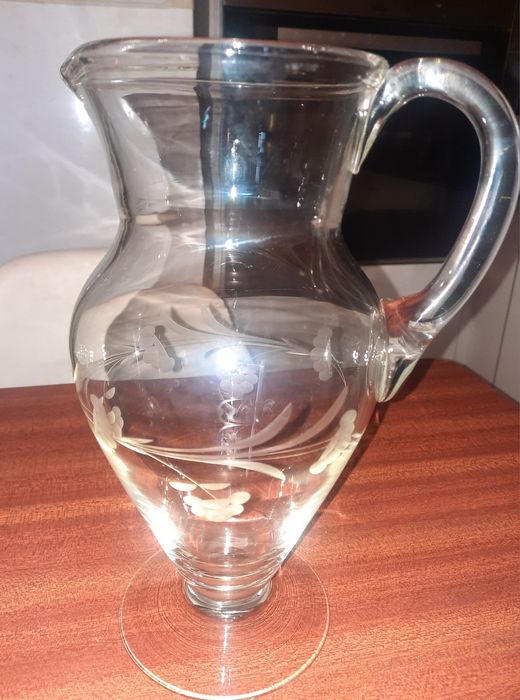 Raríssimo Serviço de Mesa para 6 pessoas "Flor de Lótus" – Vidro Lapidado (52 Peças)