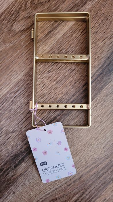 Złoty stojak organizer na biżuterię Nowy