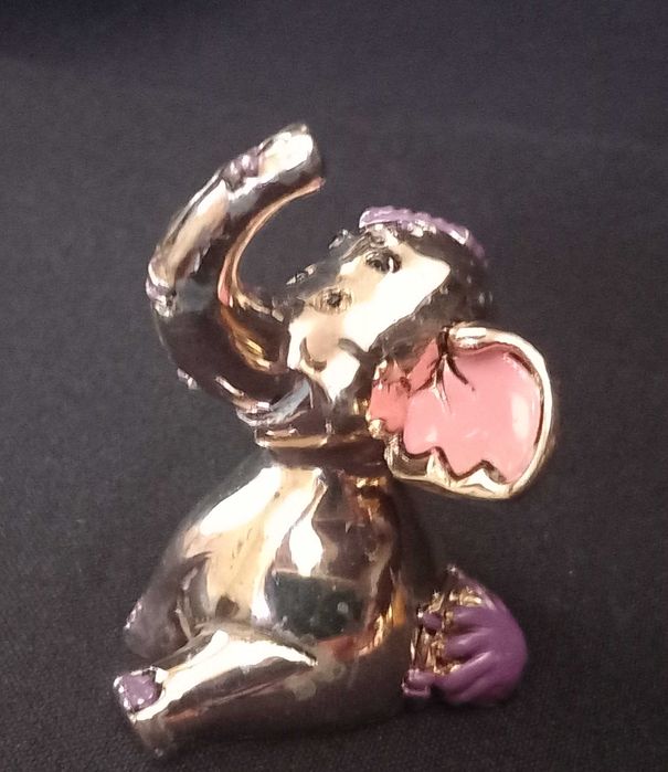 Elefante Dumbo da Disney em prata bilaminada