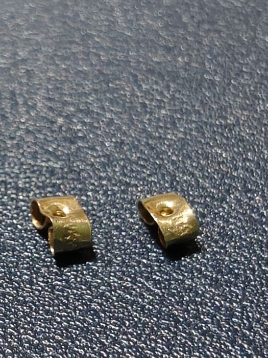 para starych złotych kolczyków z bursztynem pr585/14k