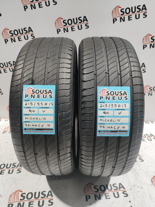 2 pneus semi novos 215-55R17 Michelin - Oferta dos Portes