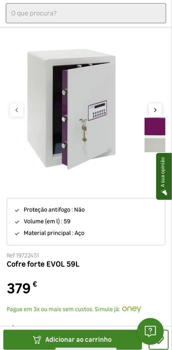 Cofre Forte EVOL 59L - Quase Novo!