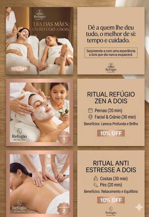 Promoção exclusiva: 10% de desconto em todos os serviços para o Dia das Mães.