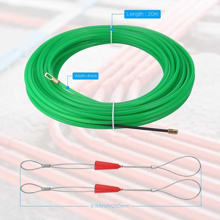 Zocipro Ściągacz drutu z taśmą rybną 20 m przez ścianę