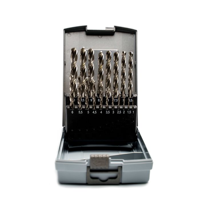 Zestaw Wierteł 1-10 HSSCo 19szt Kobaltowe KORONET