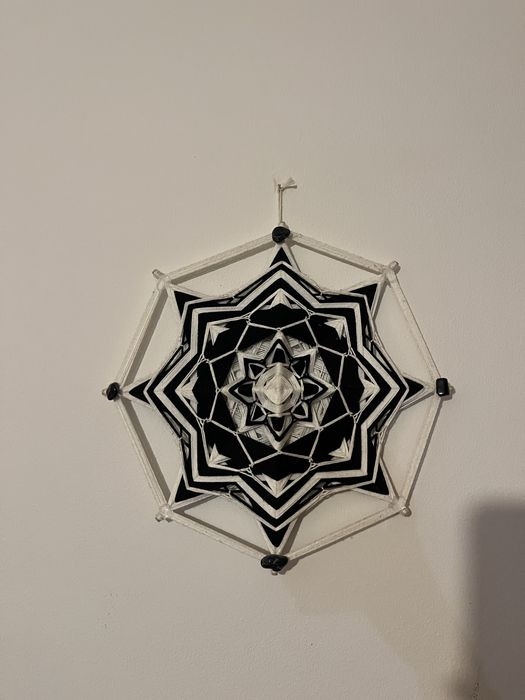 Decoracao de parede em crochet