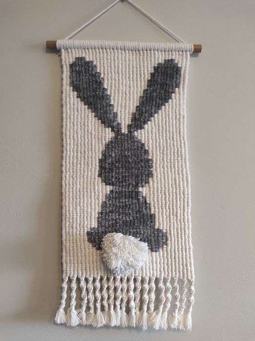 Makatka Obrazek Makrama Króliczek