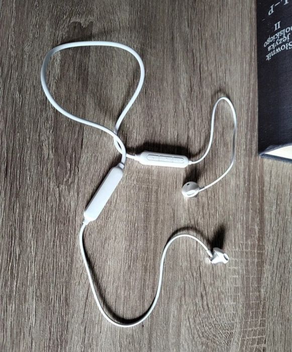Nowe słuchawki bezprzewodowe bluetooth białe android ios iPhone