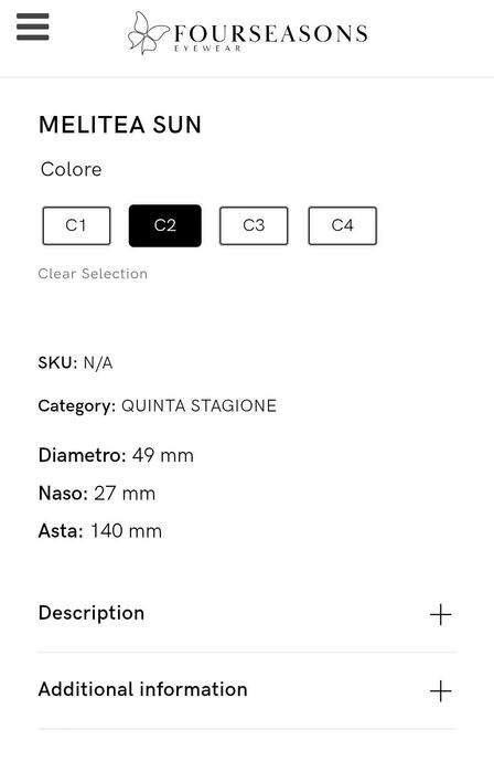 Óculos de Sol Four Seasons