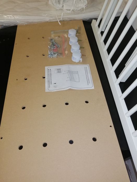 Łóżeczko dostawne model 2283,Beistellbett Sophie, sosnowe, białe.