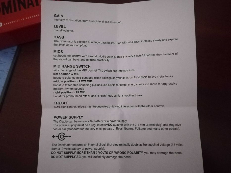 Pedal Okko Dominator - Overdrive e Distorção