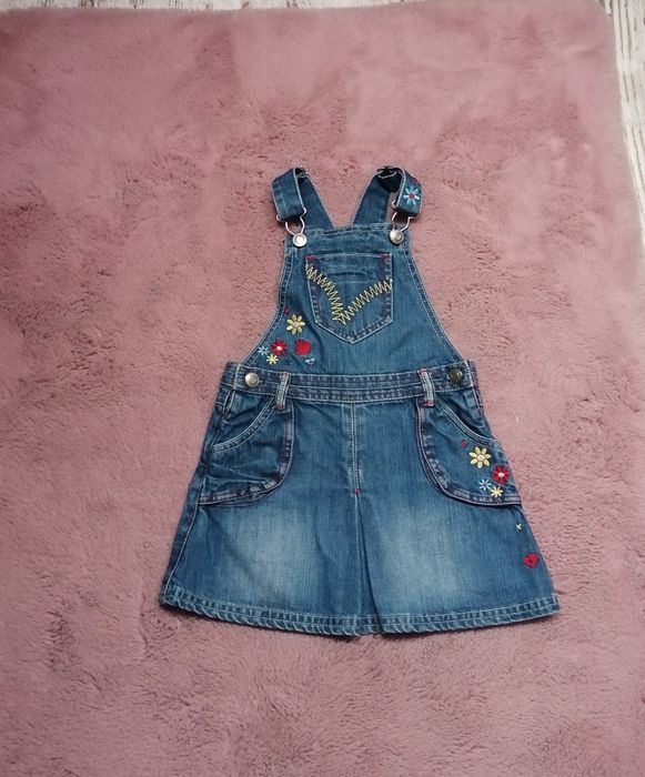 Spódnica next jeans na szelkach rozmiar 92/98