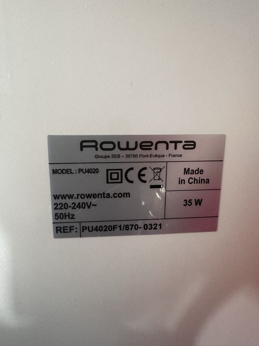 Purificador de ar Pure Air PU4020 Rowenta filtro Nano Captur