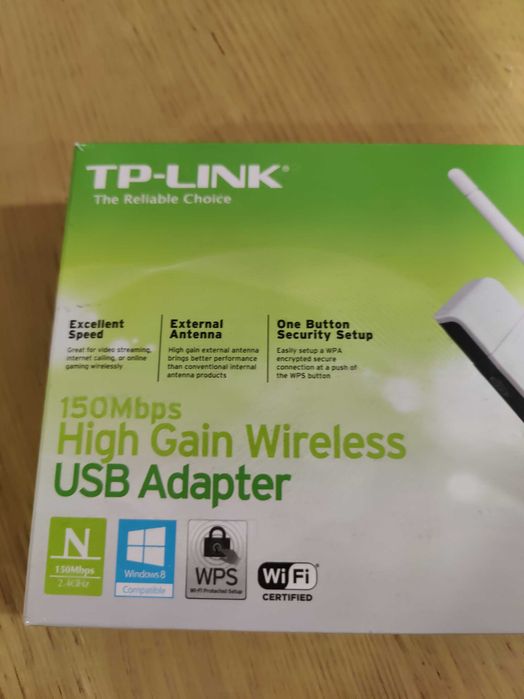 Adaptador Wi-Fi USB TP-Link TL-WN722N – 150 Mbps (Antena externa)