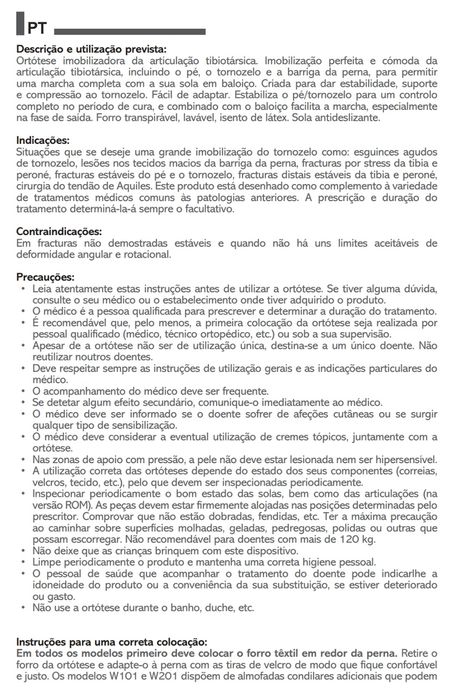Bota Ortopédica Regulável PRIM W100R
