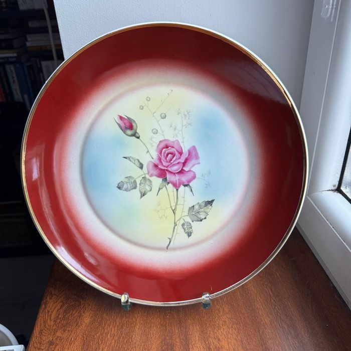Patera Chodzież Dzika Róża 32 cm porcelana PRL