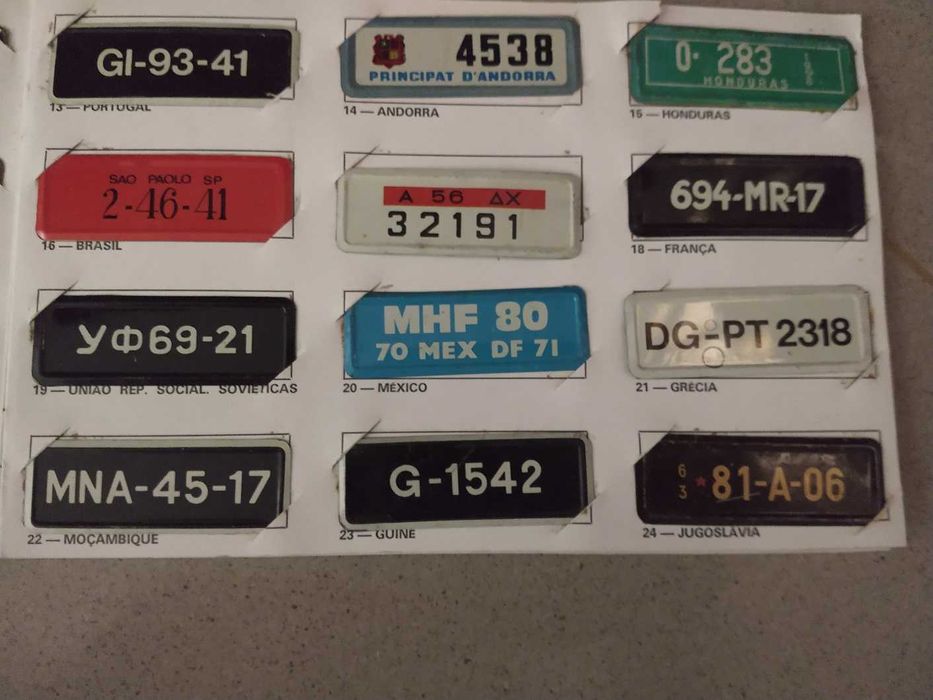 Caderneta Chapas de matrícula Gelados Olá