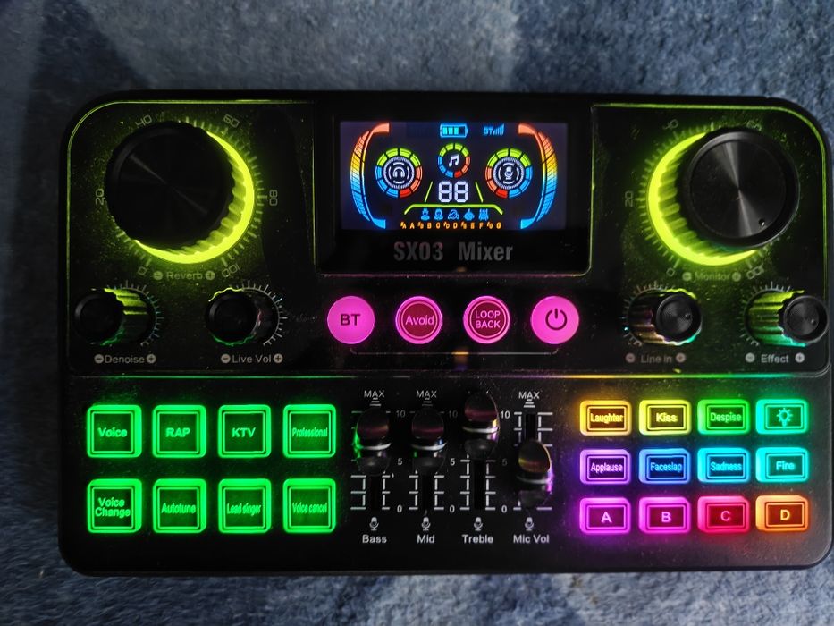 Mixer audio na start bluetooth plus przewód ze złączem jak na zdjęciu