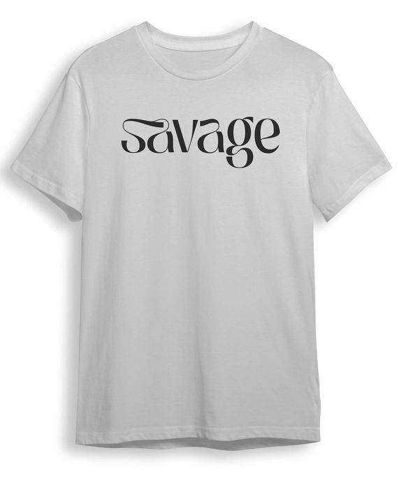 T-Shirt Personalizada (Savage) Tubular basica em Algodão orgânico