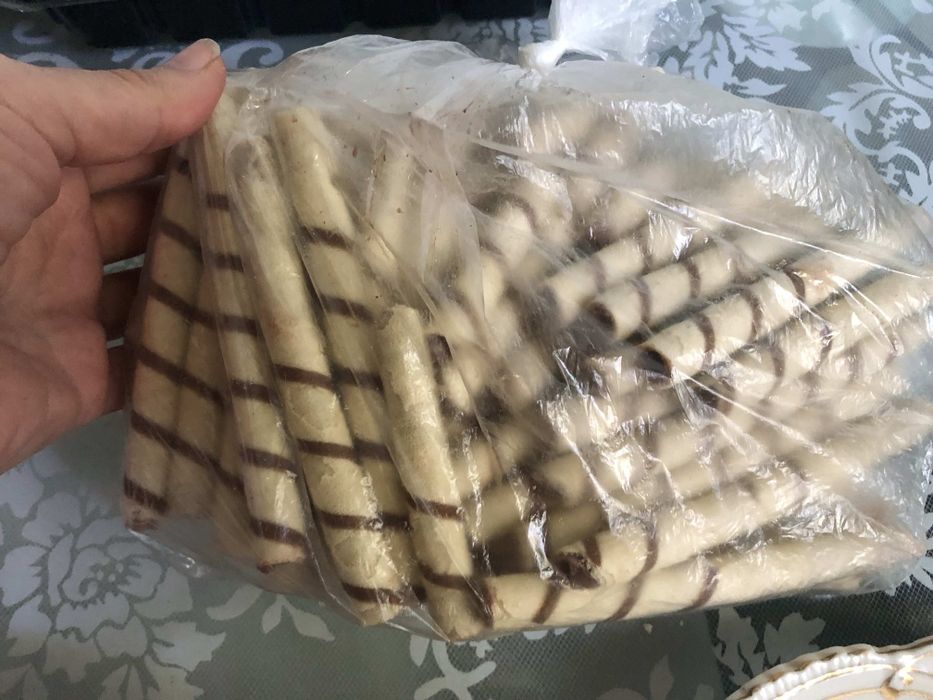 Трубочки вафельные с начинкой