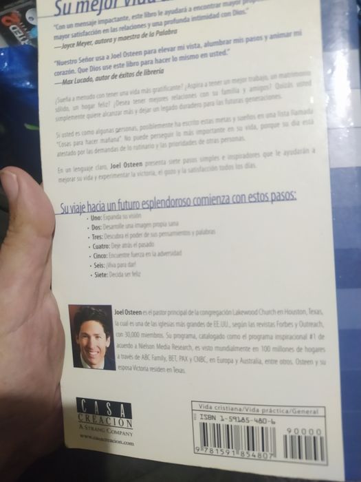 Livro em espanhol su mejor vida agora de Joel Osteen desenvol pessoal