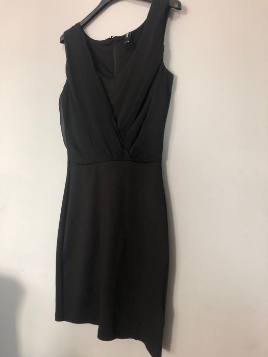 Czarna elegancka sukienka damska Flame XS zamek z tyłu extra okazja