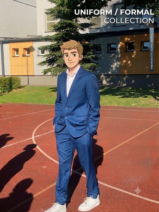 Garnitur granatowy 48M