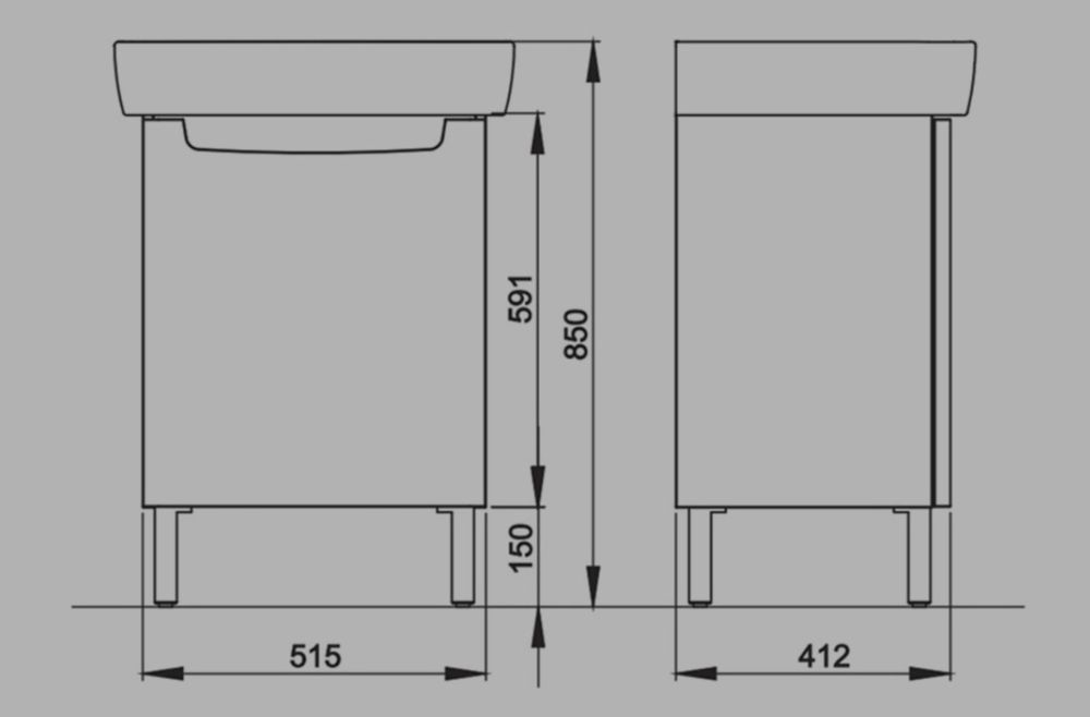 Тумба Kolo Rekord 60cm (89545000) під раковину