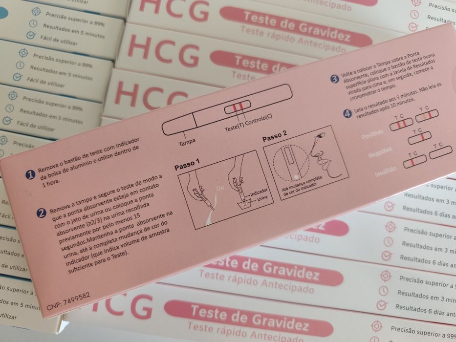 50 testes ovulação+ 10 testes de gravidez