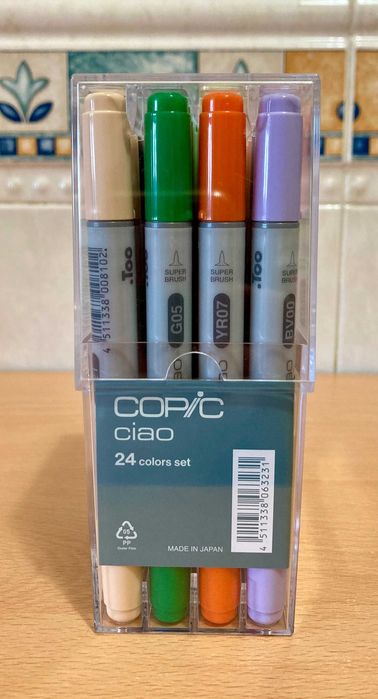 Copic Ciao set de 24 cores. Marcadores profissionais japoneses.