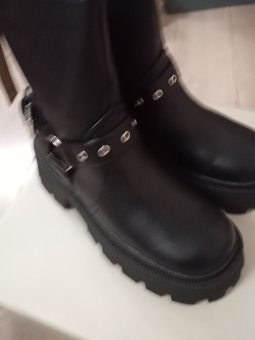 Botki kowbojki czarne 38