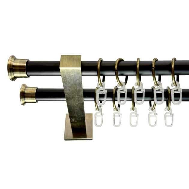 Карниз для штор Orvit  металевий техно 19/25 мм Дуо Антик 300 см